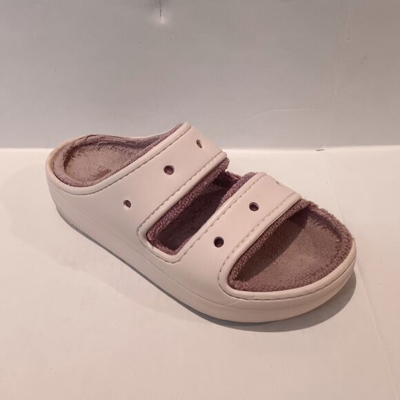 Crocs Classic Cozzzy Towel Slide Sandals-Size 7-Quartz-Terry Lined-Comfort - Picture 1 of 10